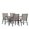 Flash Furniture 5PC Patio Set-55" Glass Table, 4 Brown Chairs TLH-089REC-303CBN4-GG - alternate 8